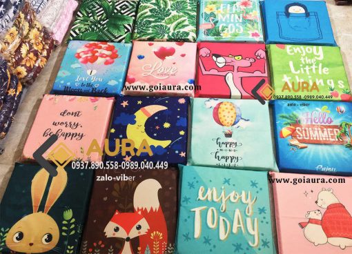 đệm ngồi bệt trái cây