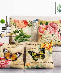 gối sofa gối trang trí phòng khách hoa hồng hcm