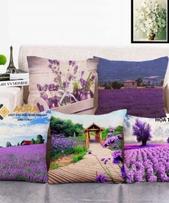 gối sofa gối trang trí phòng khách lavender