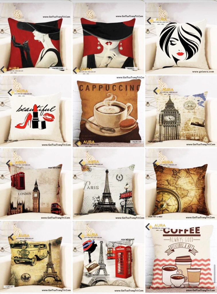 gối tựa sofa gối tựa lưng mẫu cafe đẹp