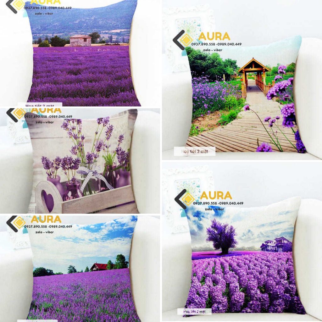 gối tựa sofa lavender