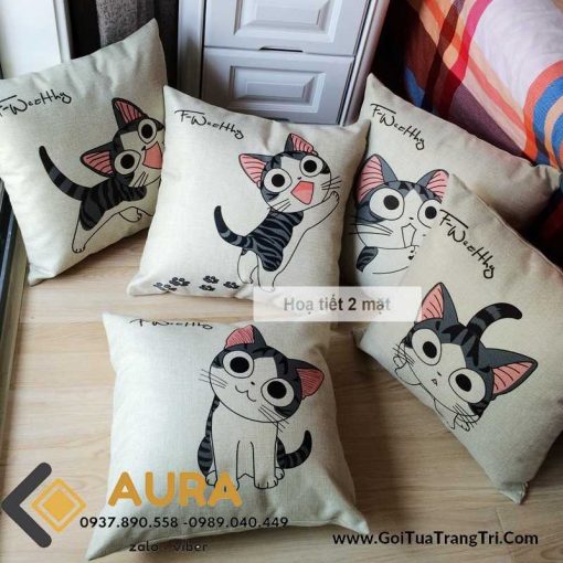 gối tựa sofa mèo xinh hà nội