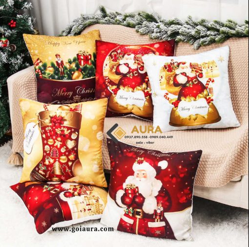 gối sofa trang trí giáng sinh